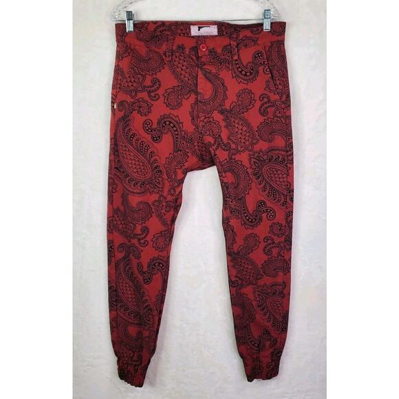 Golden Denim/Silence Is Golden Men's Paisley Print Jogger Pants Sz 32 Jeans USA